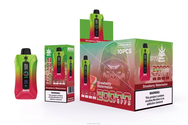 Bang Box Vape Price V282Z3 jordgubbsvattenmelon | Bang Beach 20000 puffar smart screen vape