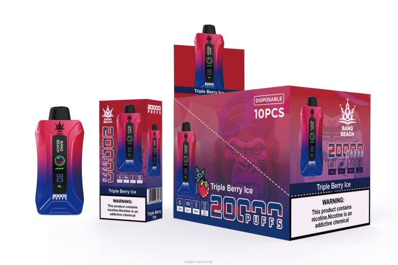 Bang Box Vape V282Z8 trippel bäris | Bang Beach 20000 puffar smart screen vape