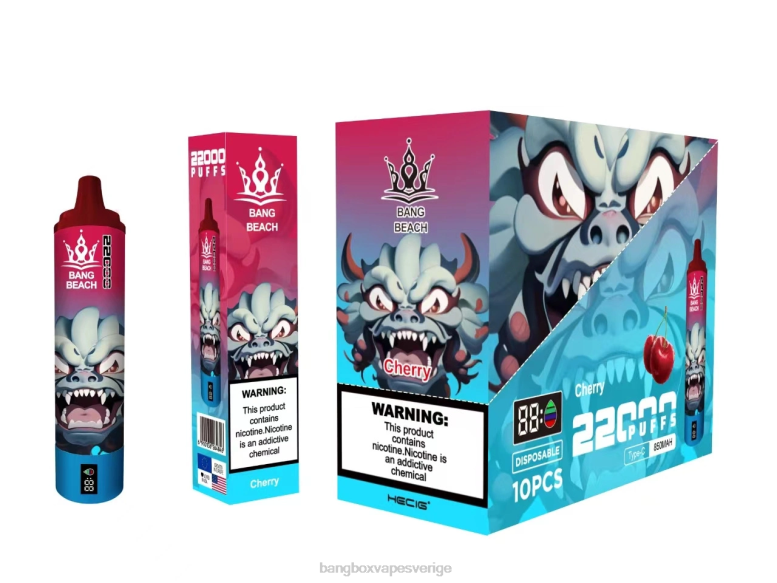Bang Box Vape Sverige V282Z17 körsbär | Bang Beach 22000 puffar smart skärm