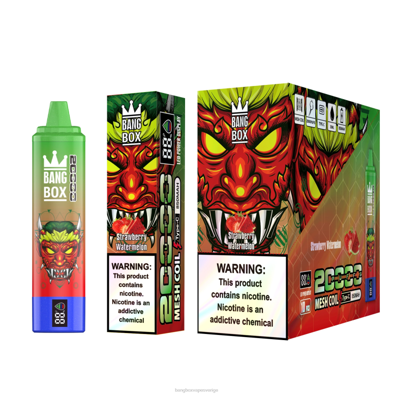 Bang Box Vape V282Z52 jordgubbsvattenmelon | Bang Box 20000 puffar smart skärm