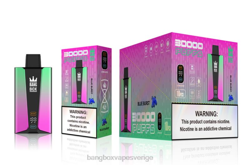 Bang Box Price V282Z82 blått utbrott | Bang Box 30 000 puffar smart skärm