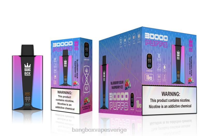 Bang Box Vape Sverige V282Z81 blåbärssur hallonis | Bang Box 30 000 puffar smart skärm