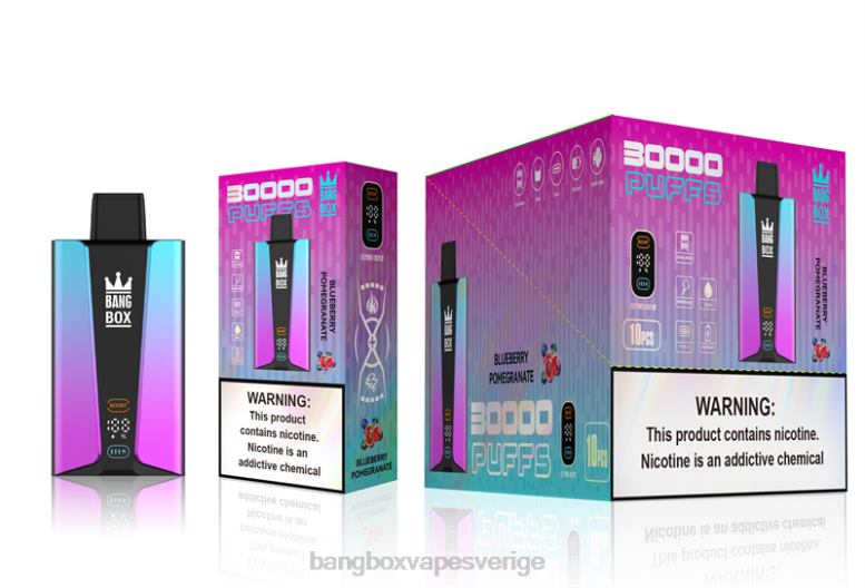 Bang Box Vape V282Z80 blåbär pomgerante | Bang Box 30 000 puffar smart skärm