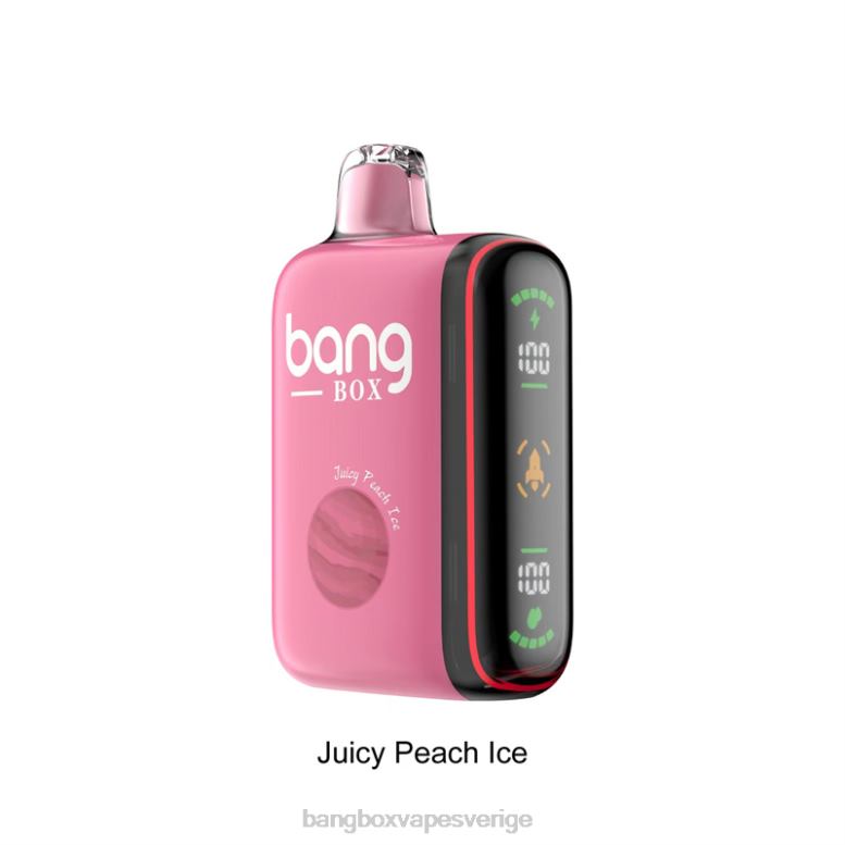 Bang Box Vape Sverige V282Z29 saftig persikois | Bang Box 9000-18000 puffar intelligent kraftdisplay
