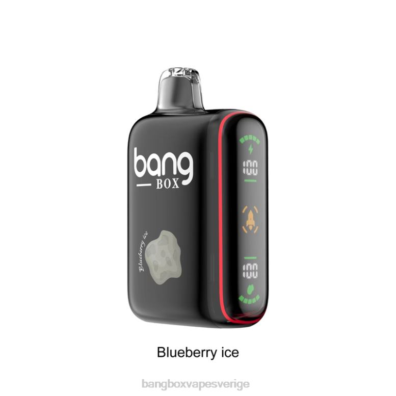 Bang Box Vape V282Z32 blåbärsis | Bang Box 9000-18000 puffar intelligent kraftdisplay